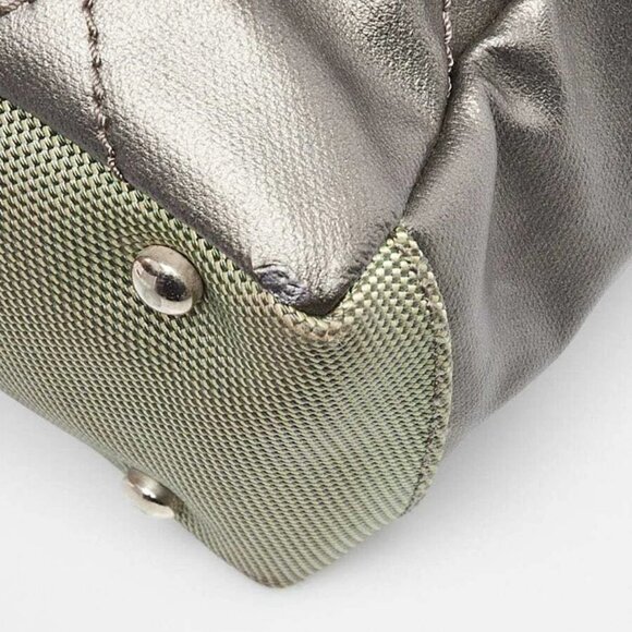 Chanel Silver Quilted Coated Canvas Paris-Biarritz Petite Shopping Tote Bag - Picture 5 of 12